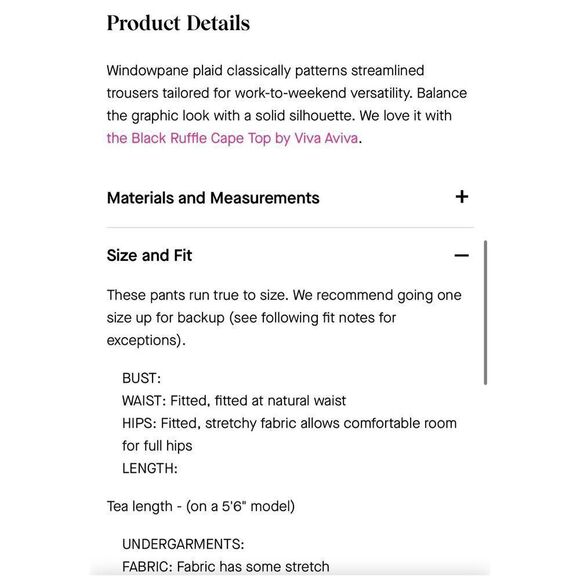 Derek Lam 10 Crosby windowpane tailored trouser size 10 - Picture 14 of 14